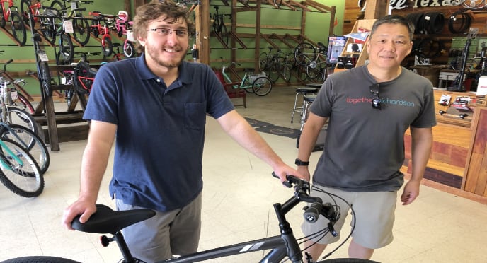 Two guys and a bike