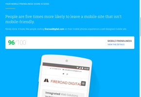 Google mobile test results- friendliness