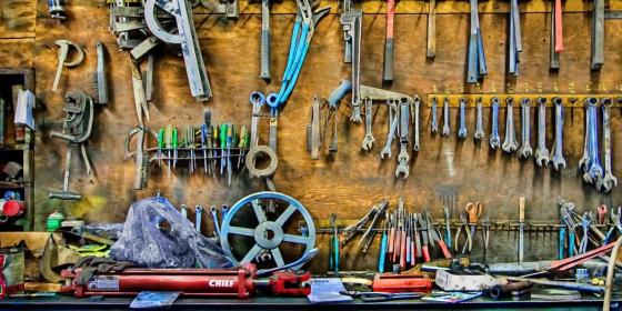 Tools on workbench